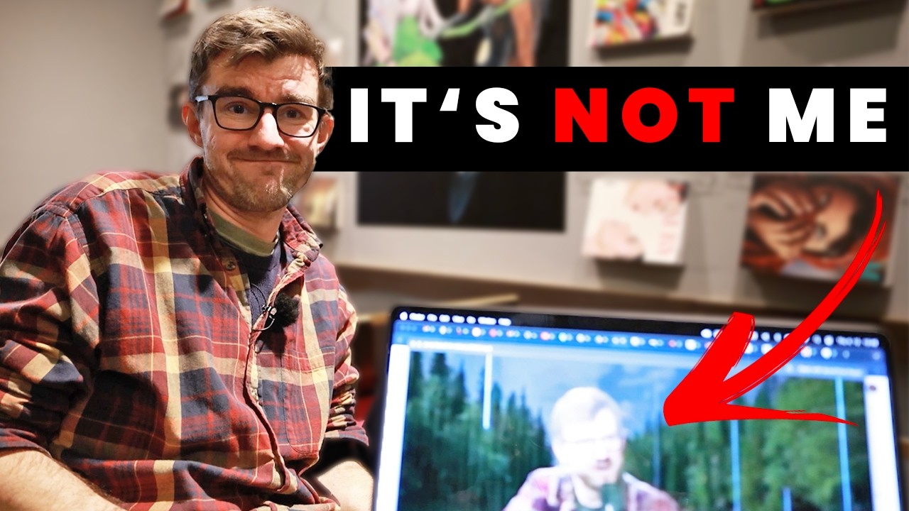 YouTube post by @HONESTGUIDE for Saily. Caption reads: Scammers used my face - so I called them.