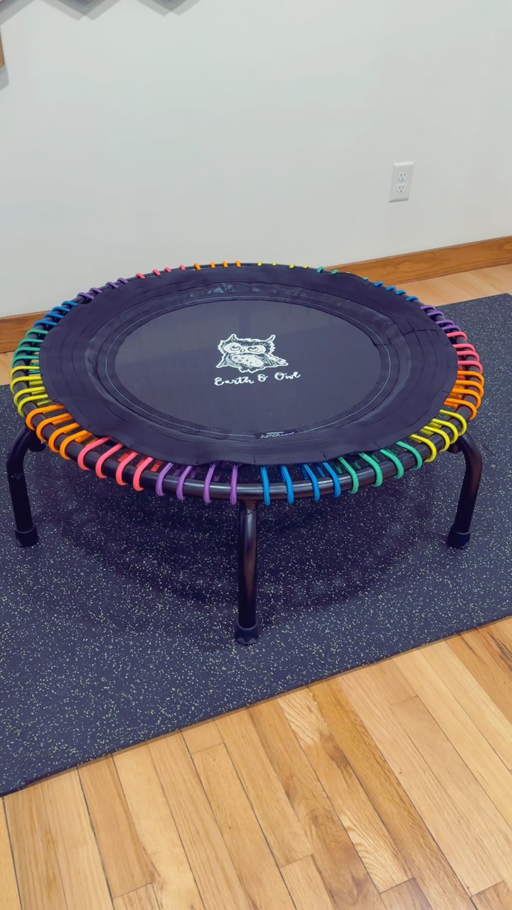 Instagram post by @earthandowl for JumpSport. Caption reads: Thanks @jumpsportfitness for working with....