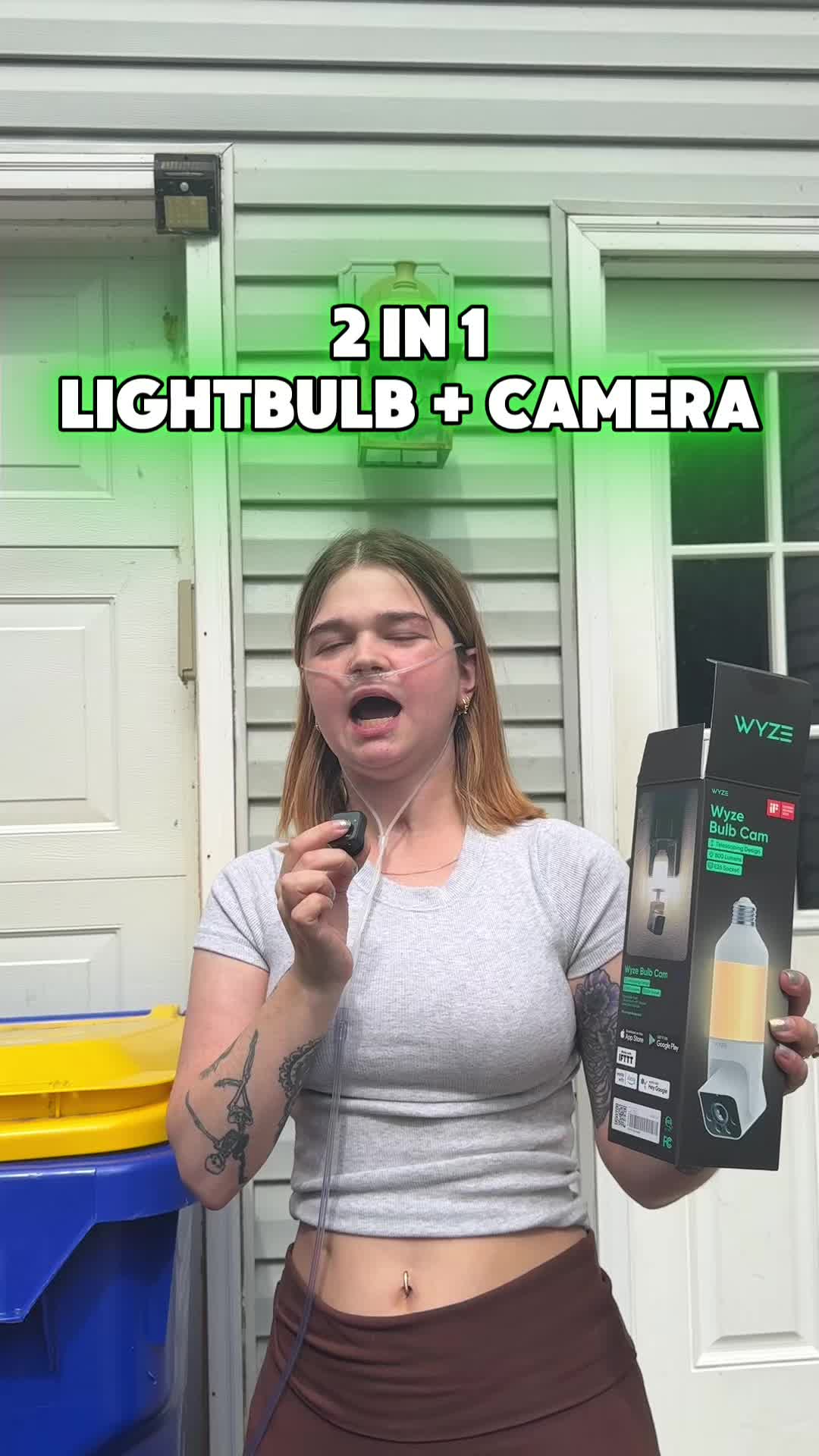 TikTok post by @cheesesmom for Wyze. Caption reads: [...] by installing a camera on my house but @Wyze....