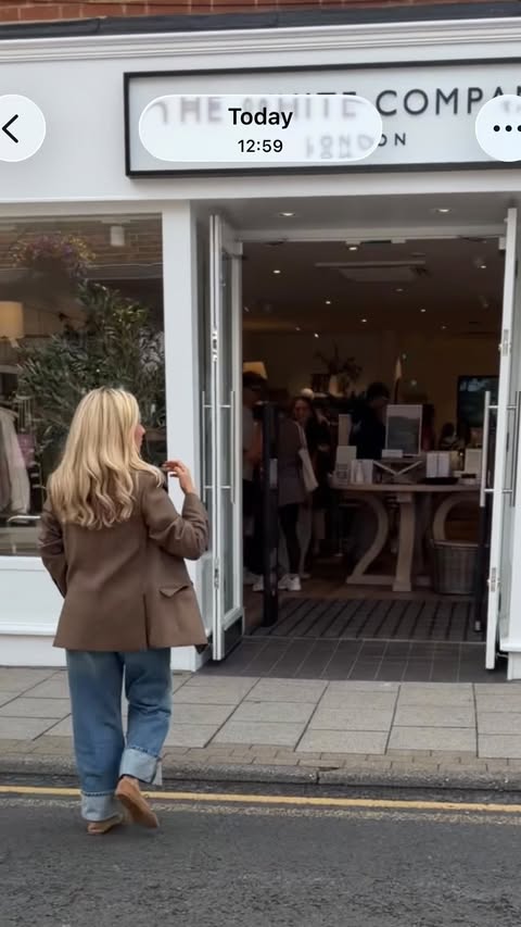 Instagram post by @saffronworsell for The White Company. Caption reads: [...] to explore the beautiful new The White....