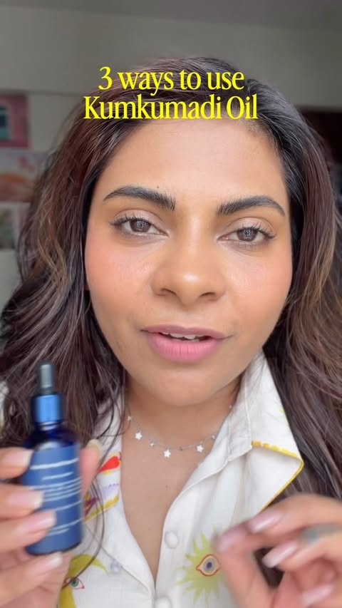 Instagram post by @sneha_maskara_ for Blue Nectar. Caption reads: [...] oil ✨🌸 The one I am using is from....