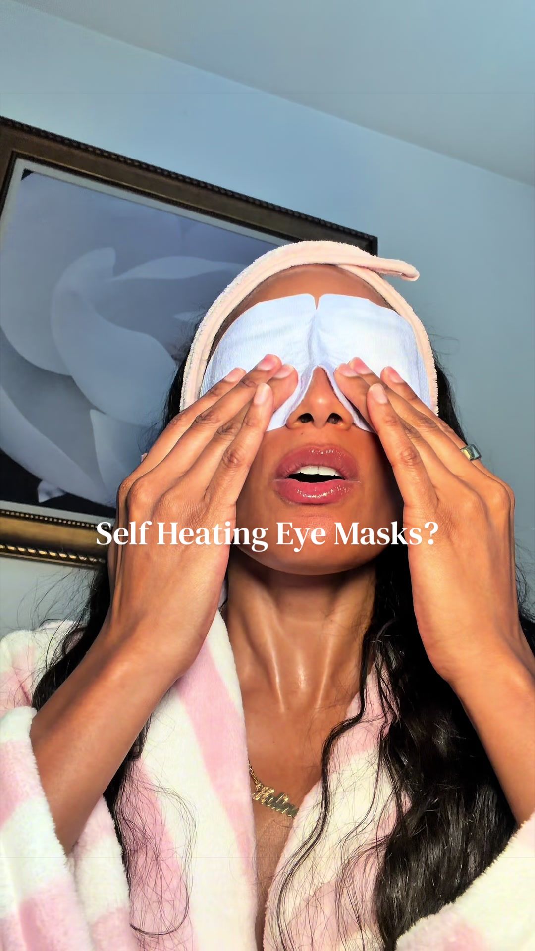 TikTok post by @adinayaffa for CorneaCare. Caption reads: [...] you using a warm compress like these....