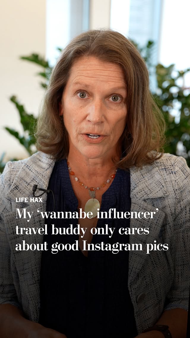 Instagram post by @carolynhaxadvice for Washington Post. Caption reads: Her vacations with her friend are always focused....