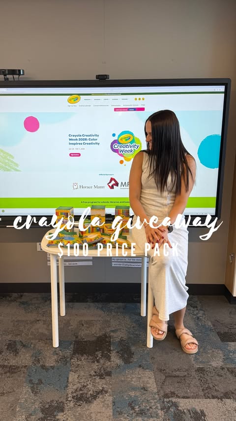 Instagram post by @_miss_williams_ for Crayola. Caption reads: [...] Creativity Week 2025! 🎨 To celebrate....