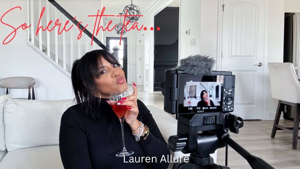 YouTube post by @LaurenAllure for Allure. Caption reads: HEY GIRL! SO HERE'S THE TEA! (*SURPRISE AT THE....