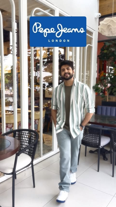 Instagram post by @harsh_nagpal for Pepe Jeans London. Caption reads: Dropped by the @pepejeansindia store at Orion....
