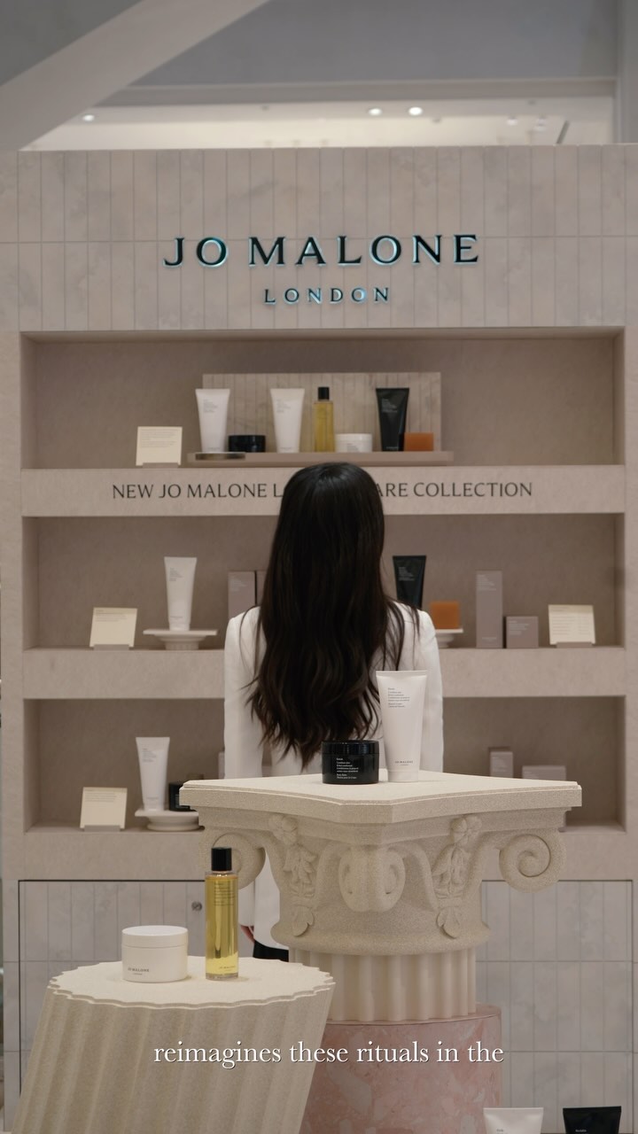 Instagram post by @ambikadhr for Selfridges. Caption reads: Introducing @JoMaloneLondon’s new Care Collection....