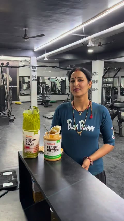 Instagram post by @fit_jatni1989 for Pintola. Caption reads: High protein peanut butter ✌️ #pintola....