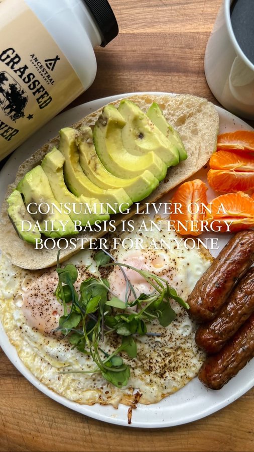 Instagram post by @daddioskitchen for Ancestral Supplements. Caption reads: [...] We’ve been using these @ancestralsupplements....