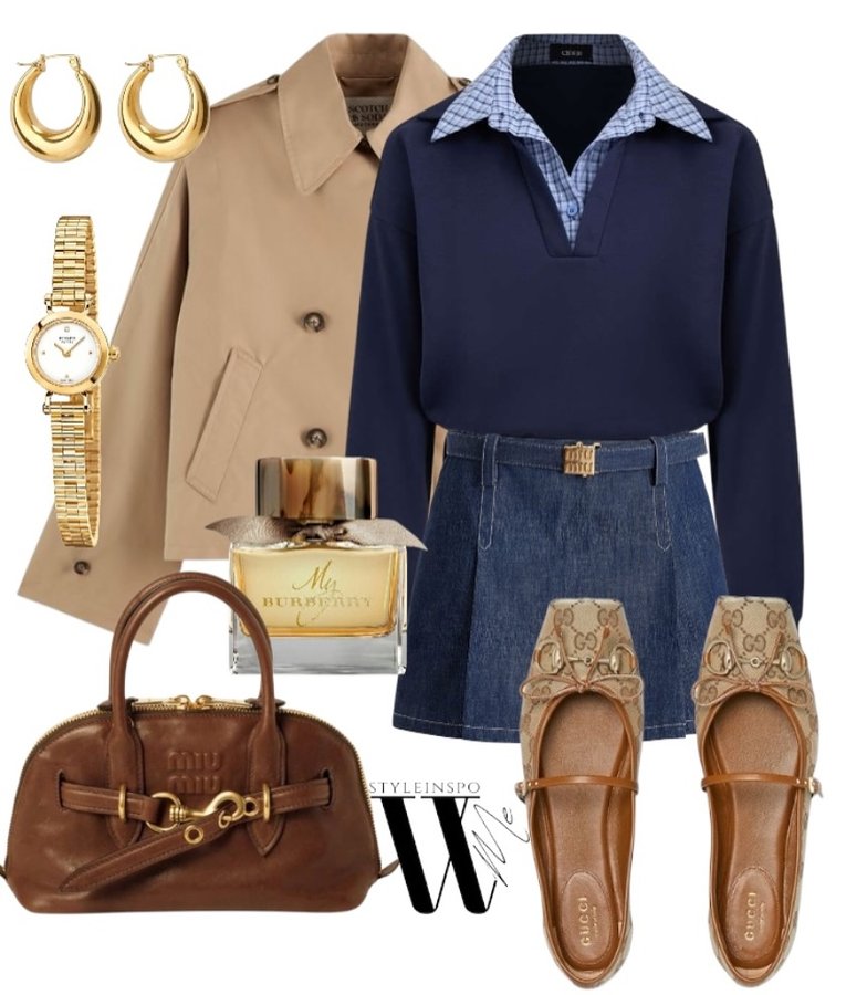 Instagram post by @styleinspo_wme for Scotch & Soda. Caption reads: Today✨🤎🌟💫🌝 @miumiu @gucci @scotch_soda @hermes....