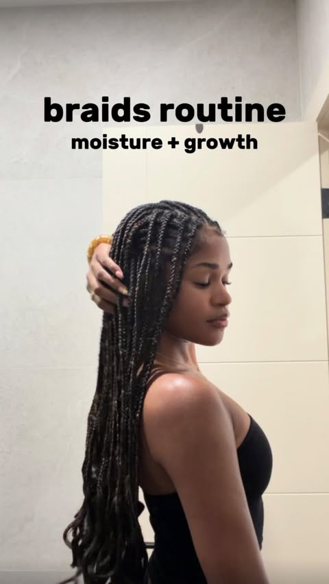 Instagram post by @ashxa_ for As I Am. Caption reads: my protective style routine w/ @asiamnaturally....