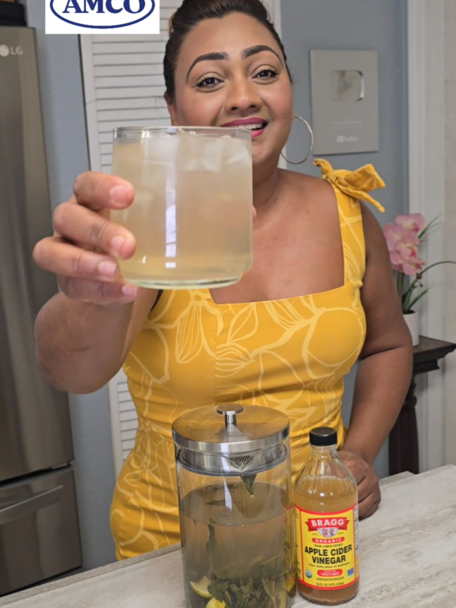 TikTok post by @trinicookingwithnatasha_ for Bragg. Caption reads: @Bragg Live Foods  Mojito Refresher - great for....