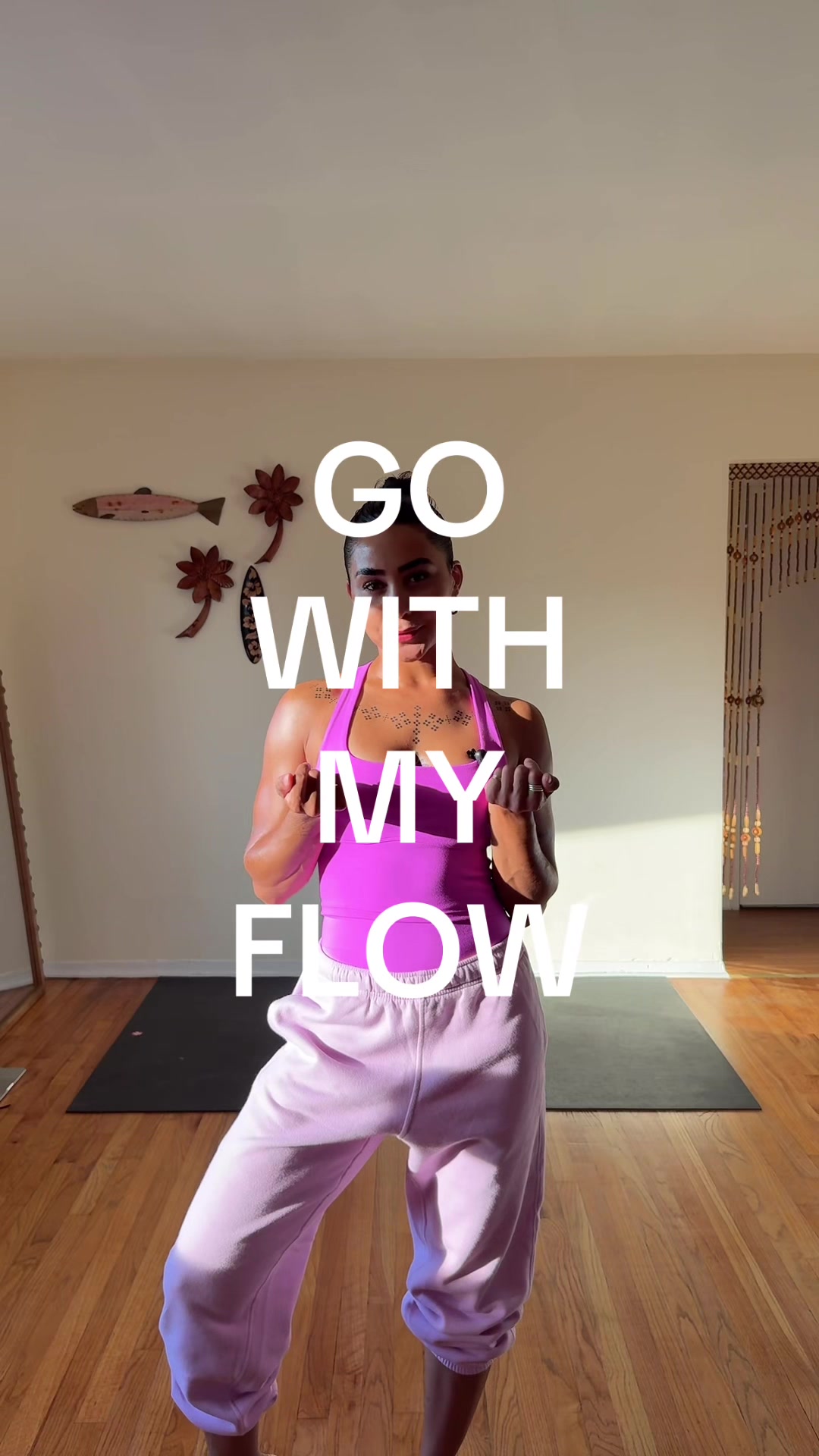 TikTok post by @flowgogirl for Beyond Yoga. Caption reads: [...] true in my tried and true @Beyond Yoga....