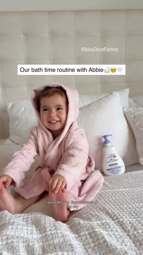 Instagram post by @_gabbycarlin for Baby Dove. Caption reads: [...] thing we always make it is simple with....