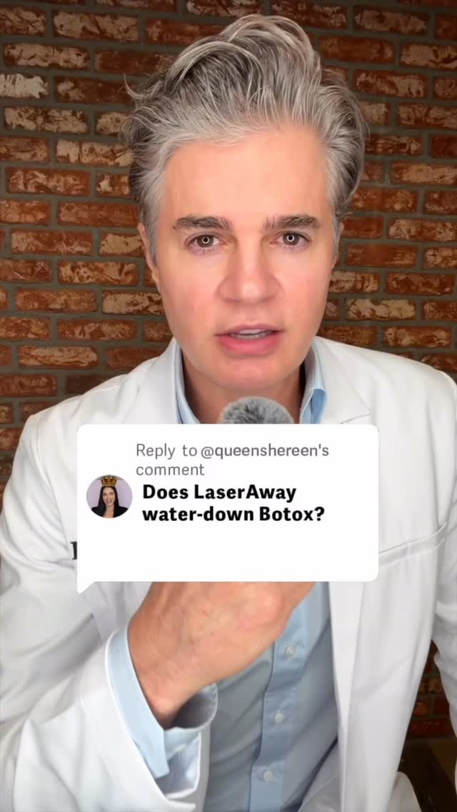 Instagram post by @drwillkirby1 for LaserAway. Caption reads: We can’t believe this is a real question. 🙄 And....