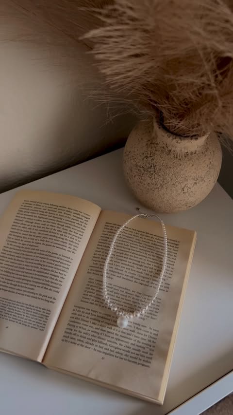 Instagram post by @life_with_ble for Jeulia Jewelry Official. Caption reads: Soft glow, timeless sparkle. ✨🤍 The kind of....