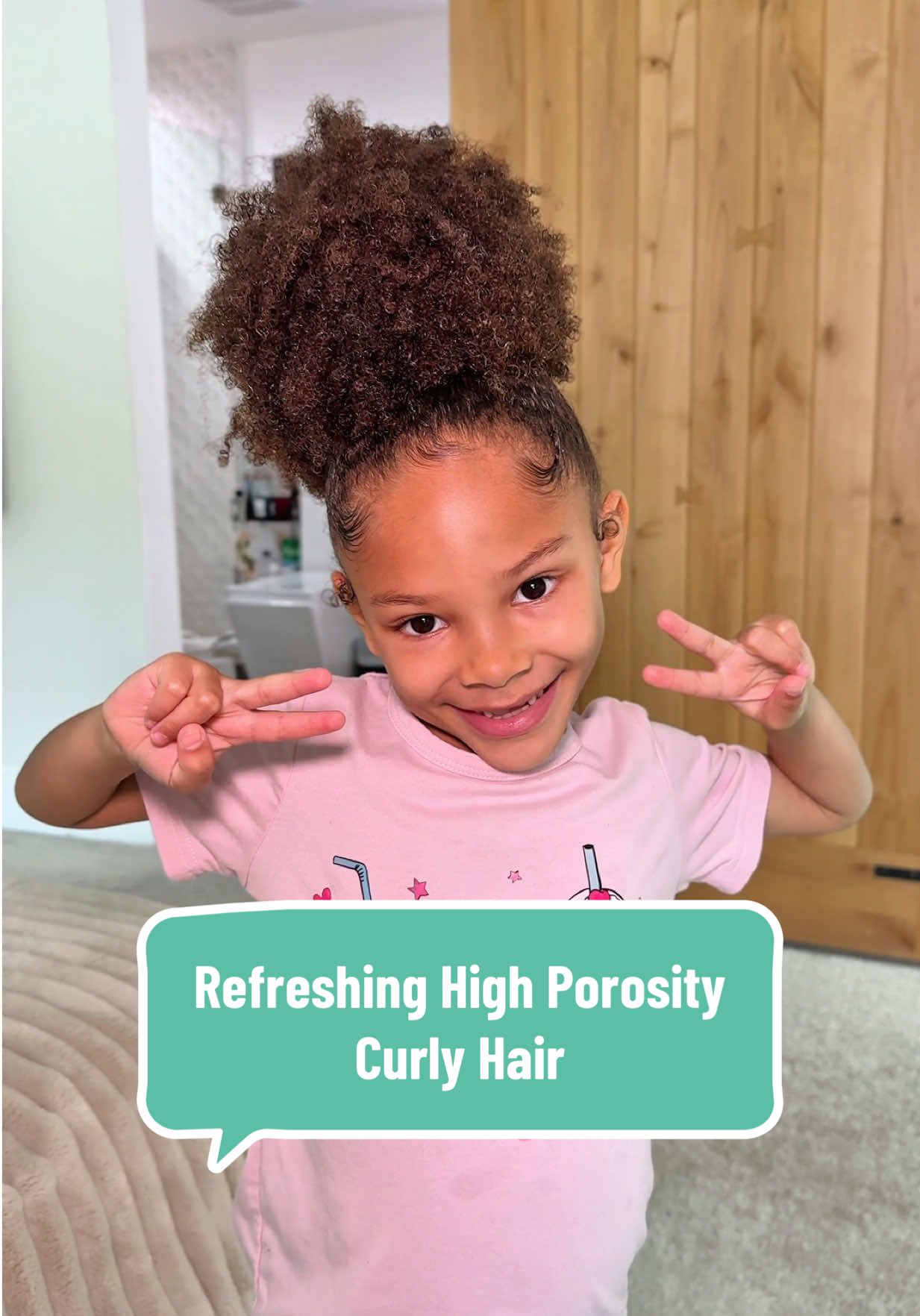 TikTok post by @itsmyrayeraye for FHI Heat. Caption reads: High porosity hair can be extremely challenging to....