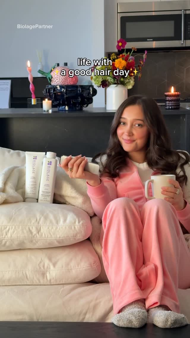 Instagram post by @haileysani for Biolage. Caption reads: life with my @biolage favs that are BOGO 50% off....