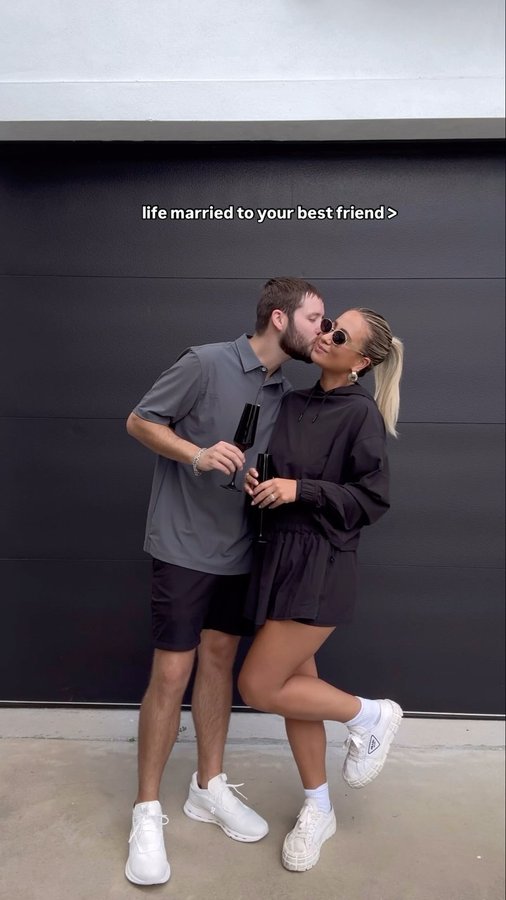 Instagram post by @haileewilkes for Southern Shirt. Caption reads: [...] ft. our fall uniforms from @southernshirt....