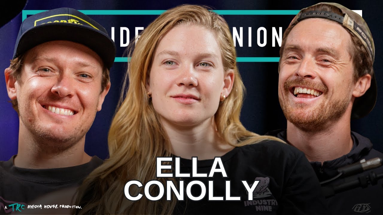 YouTube post by @TheRideCompanion for Compex. Caption reads: Ella Conolly: From XC Burnout to 2025 EDR World....