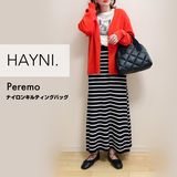 Instagram post by @yayoyayoii5 for HAYNI. Caption reads: New in item✨

@bag_hayni の
ナイロンキルティングバッグ👜
【Peremo....