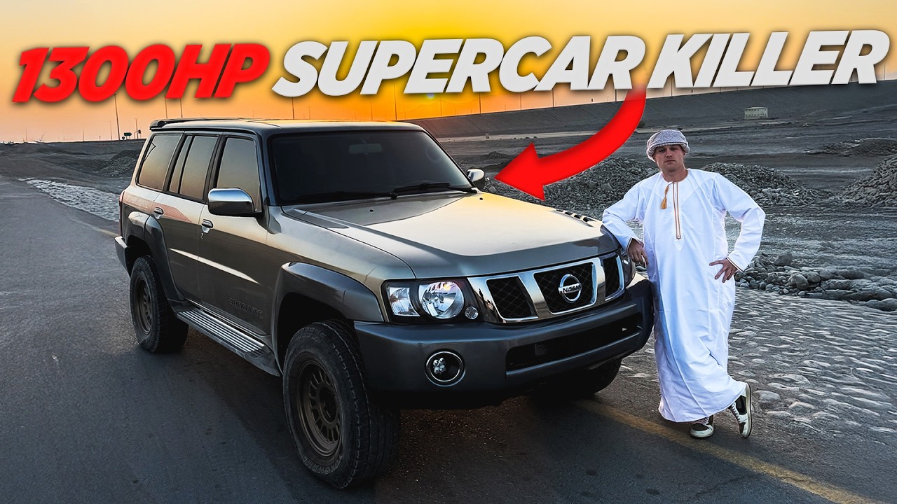 YouTube post by @schaefchen for carVertical. Caption reads: I bought a 1300HP NISSAN PATROL!- the Ultimate....