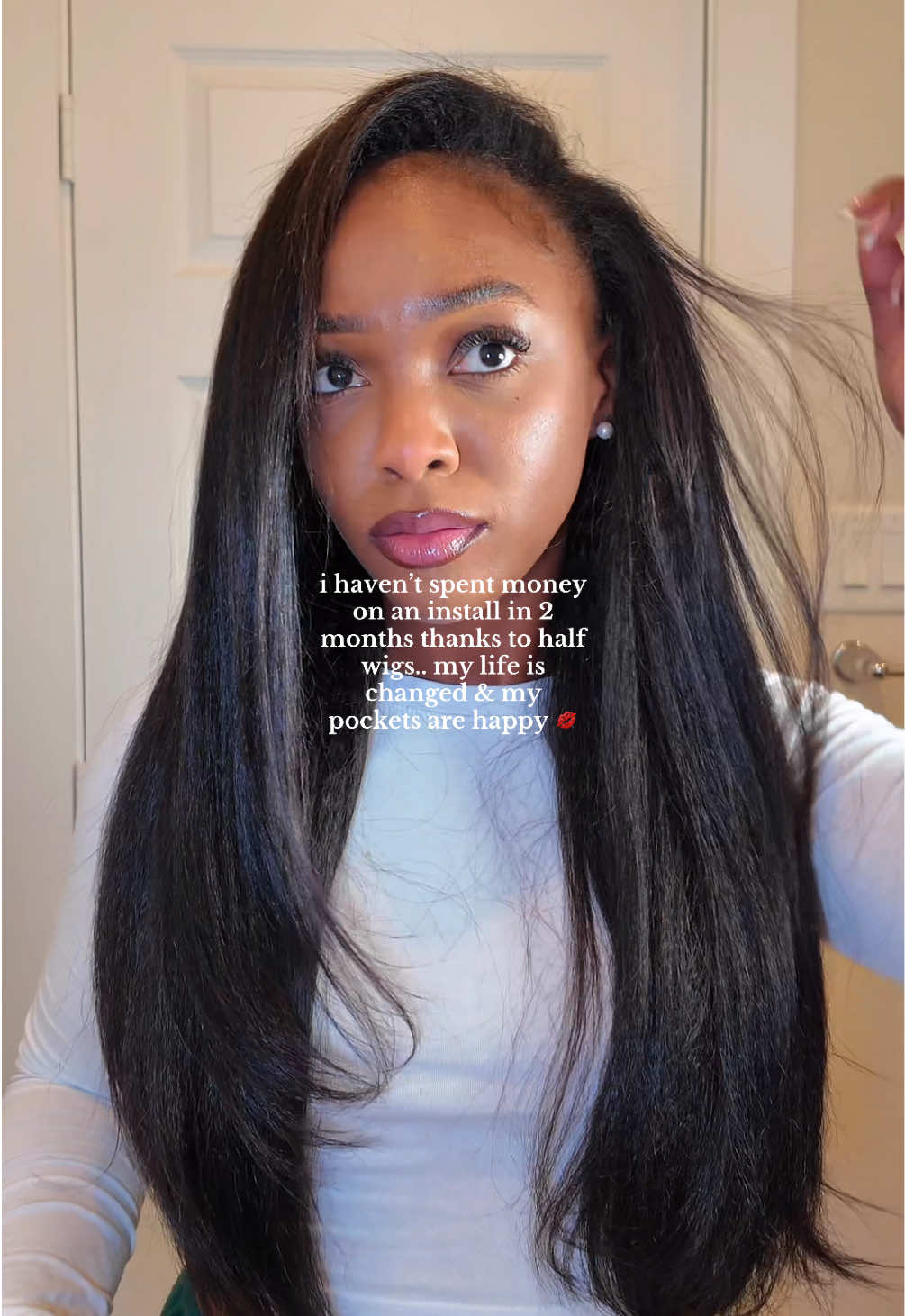 TikTok post by @lyricshanez for ISEE HAIR. Caption reads: idk i don’t think i could ever go back to spending....