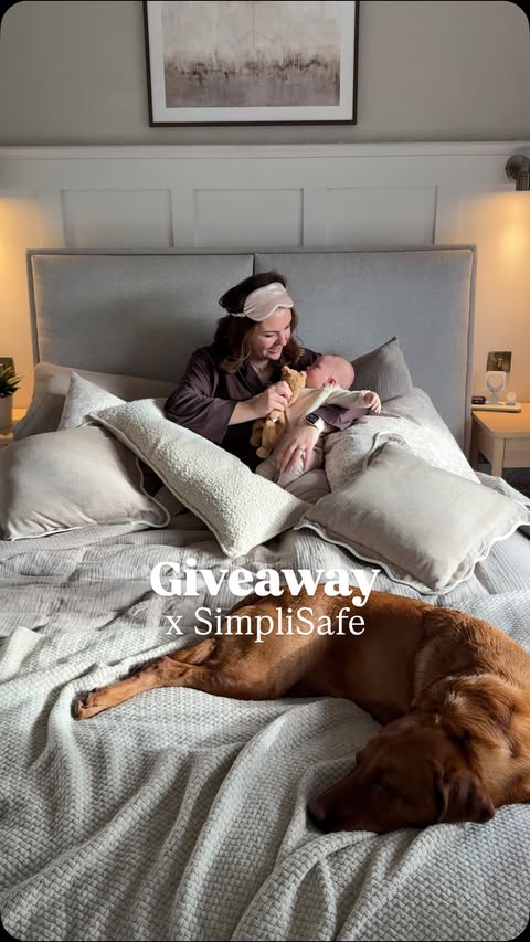 Instagram post by @scarlett_at_home for SimpliSafe. Caption reads: [...] Month, I’ve teamed up with @simplisafe_uk to....