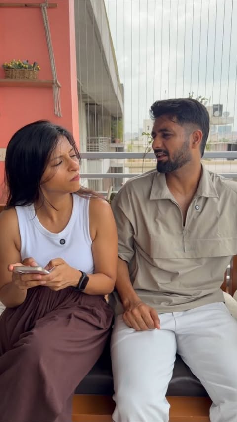 Instagram post by @rjyuvraaj_and_vidhi for Atomberg Technologies. Caption reads: Do not waste anything 😅 . #ad #atomberg.