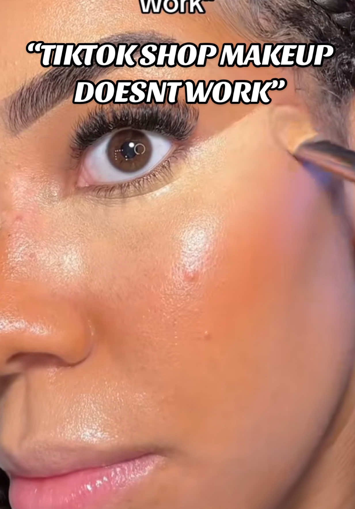 TikTok post by @meganodoch for HNB Cosmetics. Caption reads: such a full coverage creamy formula @HNB Cosmetics....