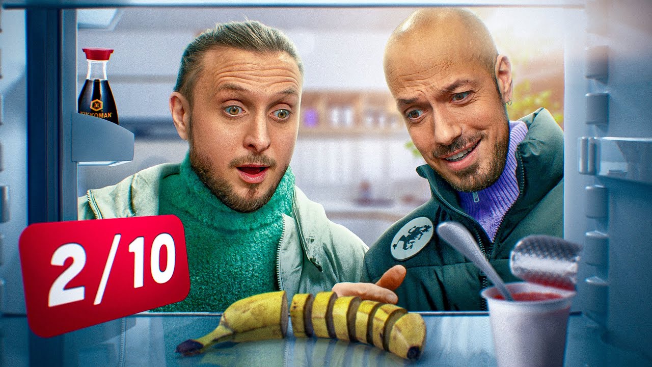 YouTube post by @LeFatShow for Holzkern. Caption reads: On juge le frigo des abonnés (et Mcfly subtilise....