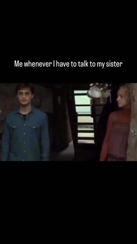 Instagram post by @funnyhoodvidz for Harry Potter. Caption reads: Tag or send this to your sister 😂 (via....