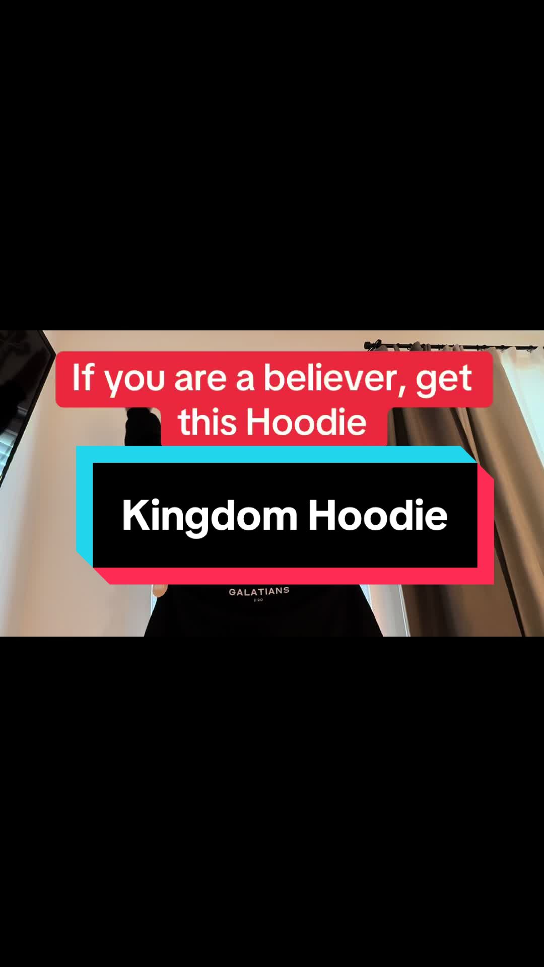 TikTok post by @yesicancan for God's Love Overcomes. Caption reads: I am obsessed with this hoodie. It is a zip up....