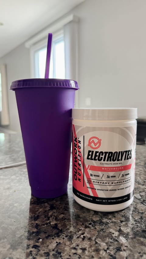 Instagram post by @sophiredup for Outwork Nutrition. Caption reads: I’ve added Outwork Nutrition Electrolytes into my....