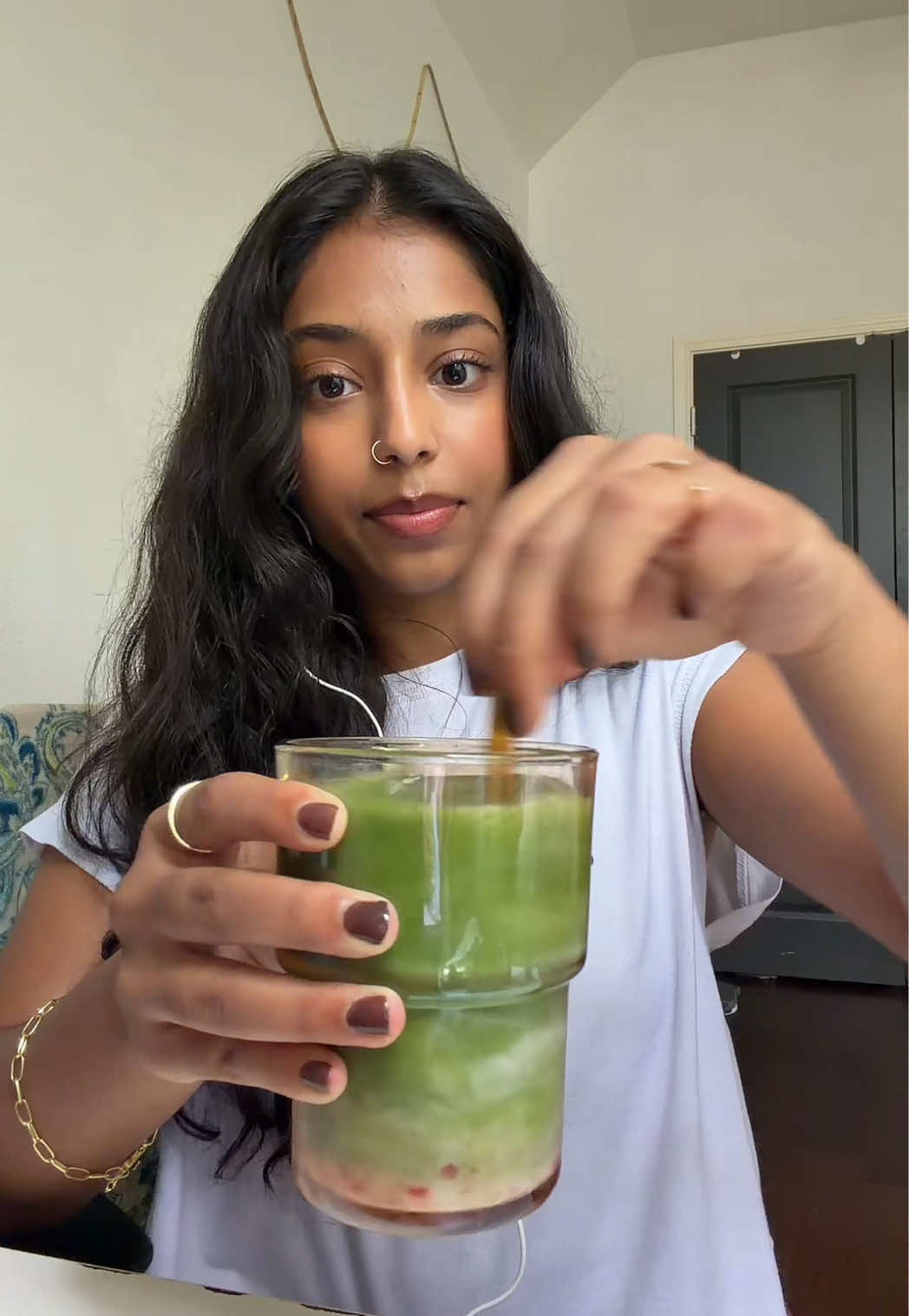 TikTok post by @shivanii_123 for Buoy. Caption reads: [...] the end for my secret ingredient 🍓🍵@Buoy....