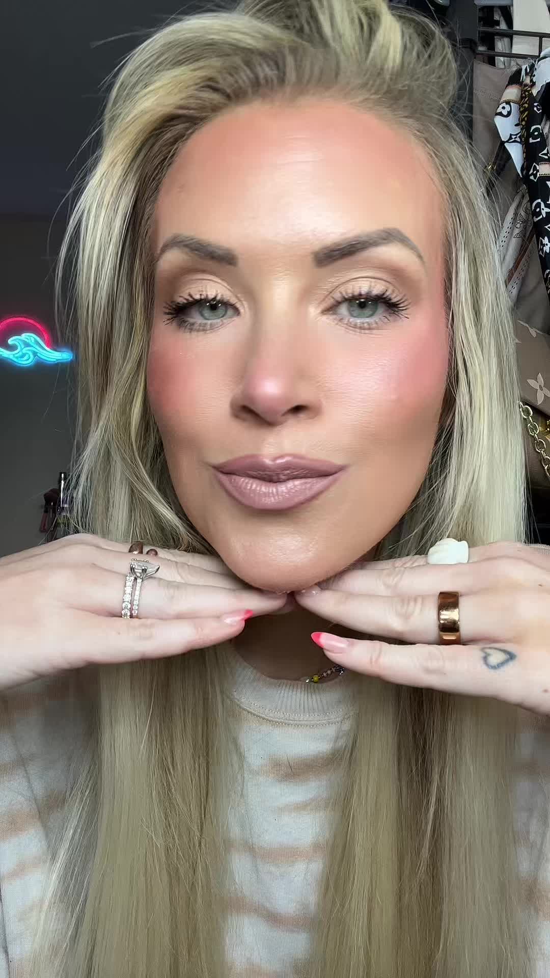 TikTok post by @itsmandymorrell for uCoolMe Lashes. Caption reads: [...] eyeshadow palette @uCoolMe Makeup....