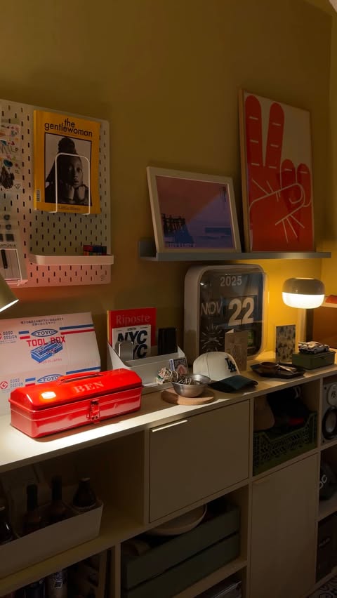 Instagram post by @pollyrosey for Lick. Caption reads: [...] on, the lamps are glowing and Lick Yellow 07....