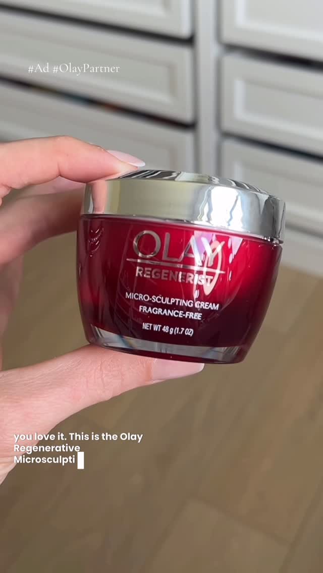 Instagram post by @sarah_wolak for OLAY. Caption reads: #Ad #OlayPartner It’s time to lock in for Amazon....