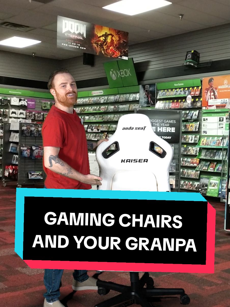 TikTok post by @reidboehm for AndaSeat. Caption reads: [...] diamond 😂 #gaming #gamer #kaiser4....