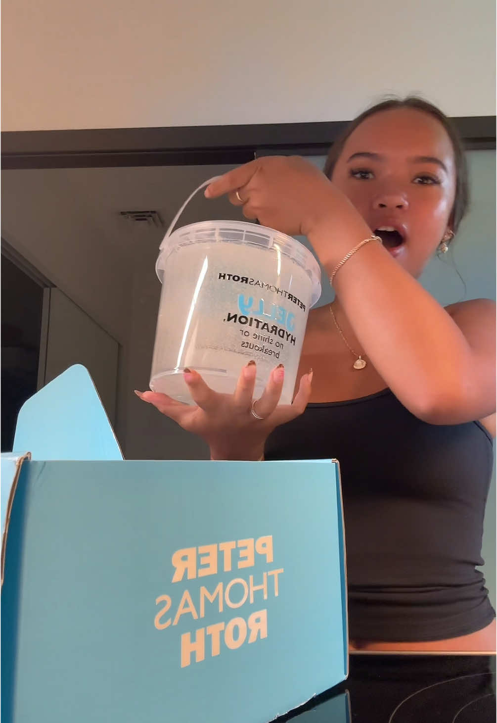 TikTok post by @issaalonte for Peter Thomas Roth. Caption reads: I LOVE YOU @Peter Thomas Roth Labs !! #prunboxing....