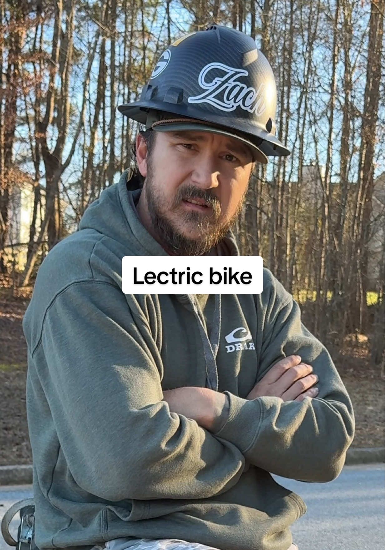 TikTok post by @southernlawndaddy for Lectric eBikes. Caption reads: [...] more than cutting grass 👀 @Lectric....