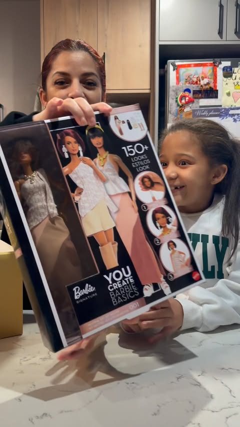 Instagram post by @tara_courtene_c for Barbie. Caption reads: @barbie just made our day. The new create your....