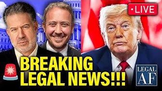 YouTube post by @MeidasTouch for Smalls. Caption reads: LIVE: BREAKING NEWS on Trump COVER UP Legal....