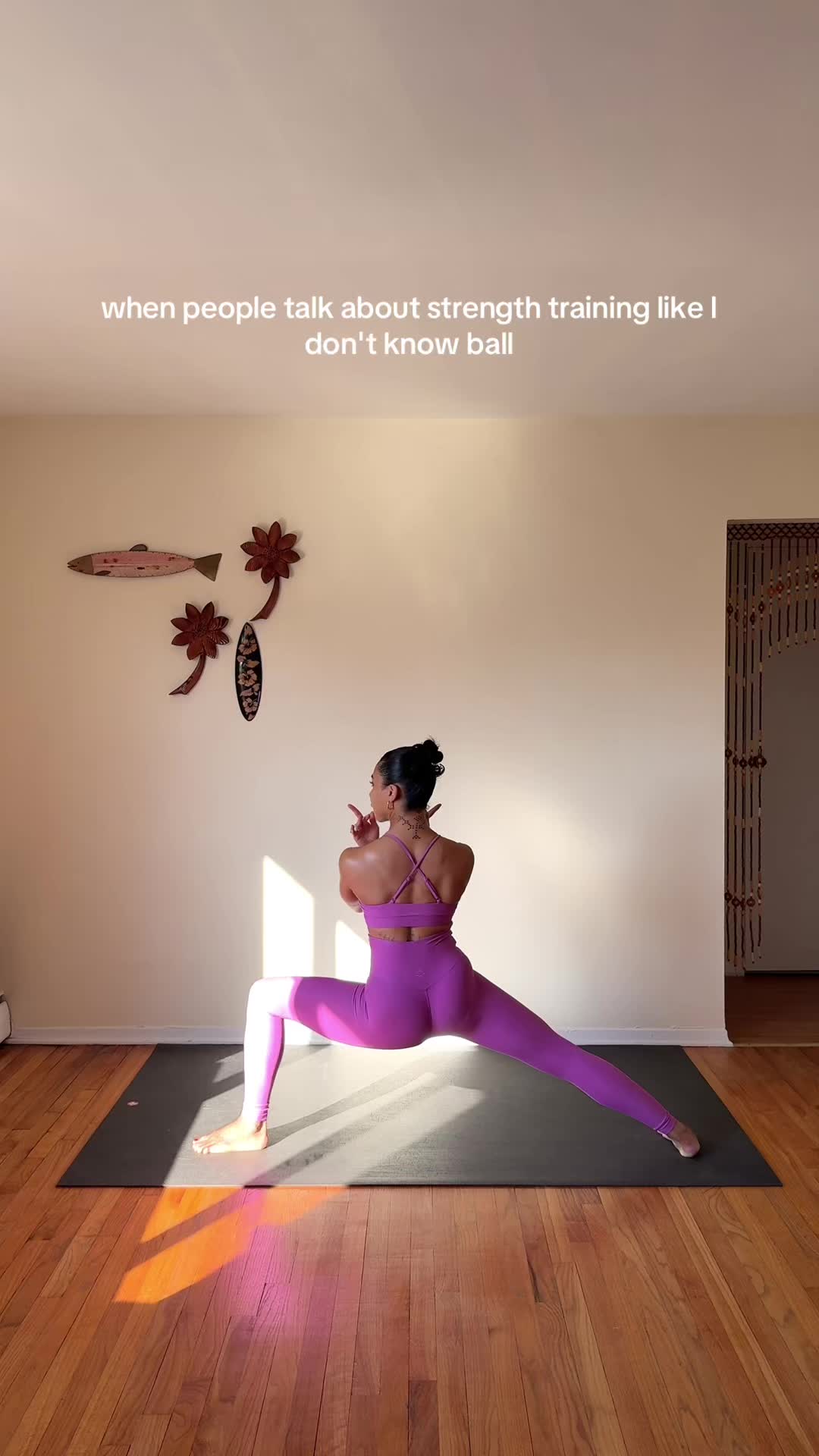 TikTok post by @flowgogirl for Beyond Yoga. Caption reads: [...] always soft & smooth in @Beyond Yoga....