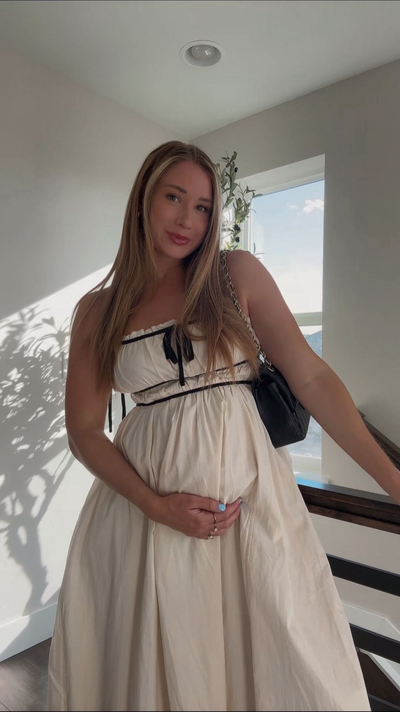 Instagram post by @hanncoleman for PinkBlush Maternity. Caption reads: [...] 

In love with this dress from....