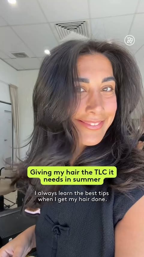 Instagram post by @sangeetatatiana for Refinery29. Caption reads: A salon-worthy bouncy blowout can be tricky to....
