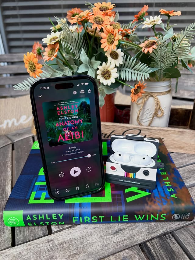 Instagram post by @bernluvsbooks for Libro.fm. Caption reads: [...] 𝐀𝐬𝐡𝐥𝐞𝐲 𝐄𝐥𝐬𝐭𝐨𝐧 🚗 Thank you....