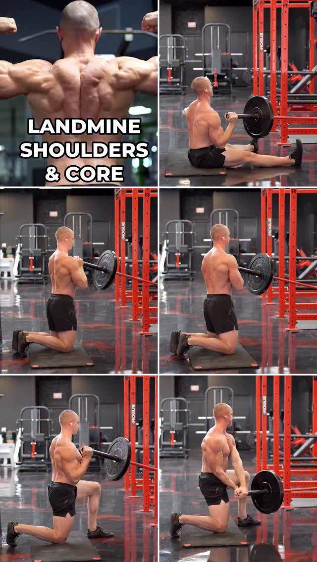 Instagram post by @alex_lueth for Transparent Labs. Caption reads: Landmine exercises!

Here are some shoulder & core....