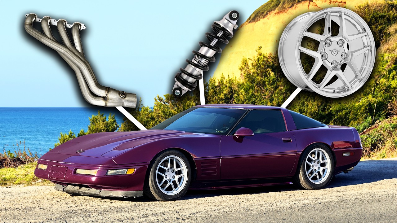 YouTube post by @backspeedboys for Lickd. Caption reads: Modernizing a Retro Corvette.