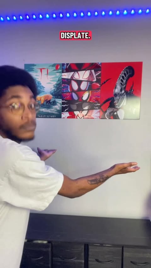 Instagram post by @synfulcse for Displate. Caption reads: Thank you again @displate for the gifts ‼️🙌🏾....